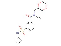 3-[(cyclobutylamino)sulfonyl]-N-(1,4-dioxan-2-ylmethyl)-N-methylbenzamide