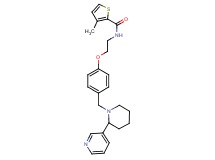 3-methyl-N-[2-(4-{[2-(3-pyridinyl)-1-piperidinyl]methyl}phenoxy)ethyl]-2-thiophenecarboxamide