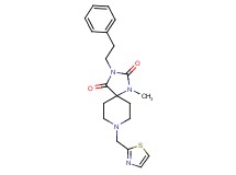 1-methyl-3-(2-phenylethyl)-8-(1,3-thiazol-2-ylmethyl)-1,3,8-triazaspiro[4.5]decane-2,4-dione