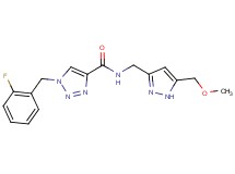 1-(2-fluorobenzyl)-N-{[5-(methoxymethyl)-1H-pyrazol-3-yl]methyl}-1H-1,2,3-triazole-4-carboxamide