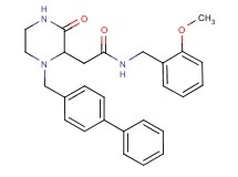 2-[1-(4-biphenylylmethyl)-3-oxo-2-piperazinyl]-N-(2-methoxybenzyl)acetamide