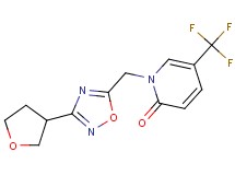 1-{[3-(tetrahydrofuran-3-yl)-1,2,4-oxadiazol-5-yl]methyl}-5-(trifluoromethyl)pyridin-2(1H)-one