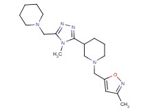 1-[(3-methylisoxazol-5-yl)methyl]-3-[4-methyl-5-(piperidin-1-ylmethyl)-4H-1,2,4-triazol-3-yl]piperidine