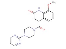 8-methoxy-4-{[4-(2-pyrimidinyl)-1-piperazinyl]carbonyl}-3,4-dihydro-2(1H)-quinolinone trifluoroacetate