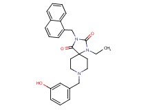 1-ethyl-8-(3-hydroxybenzyl)-3-(1-naphthylmethyl)-1,3,8-triazaspiro[4.5]decane-2,4-dione
