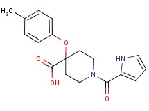 4-(4-methylphenoxy)-1-(1H-pyrrol-2-ylcarbonyl)piperidine-4-carboxylic acid