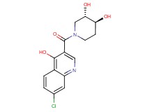(3S*,4S*)-1-[(7-chloro-4-hydroxyquinolin-3-yl)carbonyl]piperidine-3,4-diol