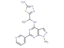 N-[1-(5-amino-1,3,4-thiadiazol-2-yl)ethyl]-1-methyl-6-(3-pyridinyl)-1H-pyrazolo[3,4-d]pyrimidin-4-amine