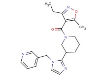 3-[(2-{1-[(3-ethyl-5-methylisoxazol-4-yl)carbonyl]piperidin-3-yl}-1H-imidazol-1-yl)methyl]pyridine