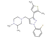 4-{[3-(2,5-dimethyl-3-thienyl)-1-(2-fluorophenyl)-1H-pyrazol-4-yl]methyl}-1,2-dimethylpiperazine