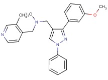 1-[3-(3-methoxyphenyl)-1-phenyl-1H-pyrazol-4-yl]-N-methyl-N-[(3-methyl-4-pyridinyl)methyl]methanamine