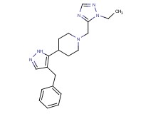 4-(4-benzyl-1H-pyrazol-5-yl)-1-[(1-ethyl-1H-1,2,4-triazol-5-yl)methyl]piperidine