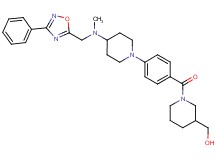 {1-[4-(4-{methyl[(3-phenyl-1,2,4-oxadiazol-5-yl)methyl]amino}-1-piperidinyl)benzoyl]-3-piperidinyl}methanol