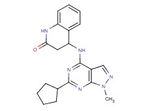 4-[(6-cyclopentyl-1-methyl-1H-pyrazolo[3,4-d]pyrimidin-4-yl)amino]-3,4-dihydroquinolin-2(1H)-one