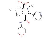 (2S*,4S*,5R*)-2-isobutyl-1-methyl-5-pyridin-3-yl-4-[(tetrahydro-2H-pyran-4-ylamino)carbonyl]pyrrolidine-2-carboxylic acid