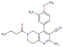 2-amino-6-butyryl-4-(4-methoxy-3-methylphenyl)-5,6,7,8-tetrahydro-1,6-naphthyridine-3-carbonitrile