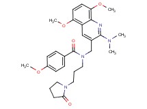 N-{[2-(dimethylamino)-5,8-dimethoxy-3-quinolinyl]methyl}-4-methoxy-N-[3-(2-oxo-1-pyrrolidinyl)propyl]benzamide