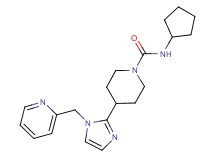 N-cyclopentyl-4-[1-(2-pyridinylmethyl)-1H-imidazol-2-yl]-1-piperidinecarboxamide