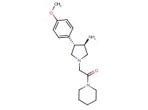 rel-(3R,4S)-4-(4-methoxyphenyl)-1-[2-oxo-2-(1-piperidinyl)ethyl]-3-pyrrolidinamine dihydrochloride