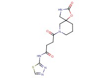 4-oxo-4-(2-oxo-1-oxa-3,7-diazaspiro[4.5]dec-7-yl)-N-1,3,4-thiadiazol-2-ylbutanamide