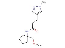 N-[1-(methoxymethyl)cyclopentyl]-3-(1-methyl-1H-pyrazol-4-yl)propanamide