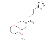 5-methoxy-N-[2-(2-thienyl)ethyl]-1-oxa-9-azaspiro[5.5]undecane-9-carboxamide