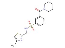 N-[(4-methyl-1,3-thiazol-2-yl)methyl]-3-(piperidin-1-ylcarbonyl)benzenesulfonamide