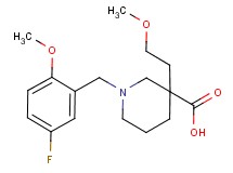 1-(5-fluoro-2-methoxybenzyl)-3-(2-methoxyethyl)-3-piperidinecarboxylic acid