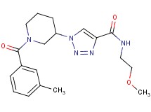 N-(2-methoxyethyl)-1-[1-(3-methylbenzoyl)-3-piperidinyl]-1H-1,2,3-triazole-4-carboxamide