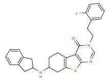 7-(2,3-dihydro-1H-inden-2-ylamino)-3-[2-(2-fluorophenyl)ethyl]-5,6,7,8-tetrahydro[1]benzothieno[2,3-d]pyrimidin-4(3H)-one