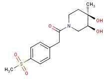 (3S*,4R*)-4-methyl-1-{[4-(methylsulfonyl)phenyl]acetyl}piperidine-3,4-diol
