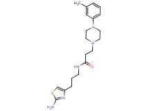 N-[3-(2-amino-1,3-thiazol-4-yl)propyl]-3-[4-(3-methylphenyl)-1-piperazinyl]propanamide
