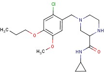 4-(2-chloro-5-methoxy-4-propoxybenzyl)-N-cyclopropyl-2-piperazinecarboxamide