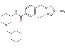N-[1-(cyclohexylmethyl)-3-piperidinyl]-4-[(3,5-dimethyl-1H-pyrazol-1-yl)methyl]benzamide