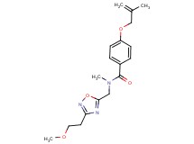 N-{[3-(2-methoxyethyl)-1,2,4-oxadiazol-5-yl]methyl}-N-methyl-4-[(2-methylprop-2-en-1-yl)oxy]benzamide