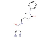N-[(5-oxo-1-phenylpyrrolidin-3-yl)methyl]-1H-pyrazole-4-carboxamide
