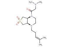 N,N-dimethyl-2-[(4aR*,7aS*)-4-(4-methylpent-3-en-1-yl)-6,6-dioxidohexahydrothieno[3,4-b]pyrazin-1(2H)-yl]-2-oxoethanamine
