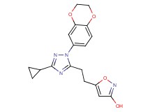 5-{2-[3-cyclopropyl-1-(2,3-dihydro-1,4-benzodioxin-6-yl)-1H-1,2,4-triazol-5-yl]ethyl}isoxazol-3-ol