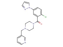 1-[2-chloro-5-(1H-pyrazol-1-yl)benzoyl]-4-(pyridin-3-ylmethyl)piperazine