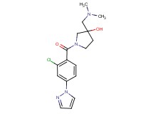 1-[2-chloro-4-(1H-pyrazol-1-yl)benzoyl]-3-[(dimethylamino)methyl]-3-pyrrolidinol