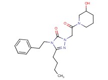 5-butyl-2-[2-(3-hydroxy-1-piperidinyl)-2-oxoethyl]-4-(2-phenylethyl)-2,4-dihydro-3H-1,2,4-triazol-3-one