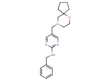 N-benzyl-5-(6-oxa-9-azaspiro[4.5]dec-9-ylmethyl)pyrimidin-2-amine
