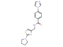 4-(1H-imidazol-1-yl)-N-[(2-pyrrolidin-1-yl-1,3-thiazol-4-yl)methyl]benzamide