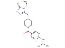 4-ethyl-5-[(1-{[2-(isopropylamino)-5-pyrimidinyl]carbonyl}-4-piperidinyl)methyl]-2,4-dihydro-3H-1,2,4-triazol-3-one