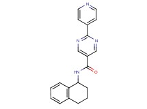 2-(4-pyridinyl)-N-(1,2,3,4-tetrahydro-1-naphthalenyl)-5-pyrimidinecarboxamide