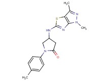 4-[(1,3-dimethyl-1H-pyrazolo[3,4-d][1,3]thiazol-5-yl)amino]-1-(4-methylphenyl)pyrrolidin-2-one