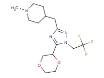 4-{[5-(1,4-dioxan-2-yl)-1-(2,2,2-trifluoroethyl)-1H-1,2,4-triazol-3-yl]methyl}-1-methylpiperidine