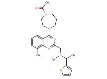 N-{[4-(4-acetyl-1,4-diazepan-1-yl)-8-methyl-2-quinazolinyl]methyl}-N-methyl-1-(2-thienyl)ethanamine