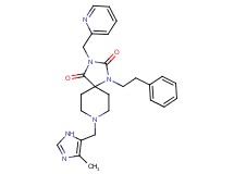 8-[(4-methyl-1H-imidazol-5-yl)methyl]-1-(2-phenylethyl)-3-(2-pyridinylmethyl)-1,3,8-triazaspiro[4.5]decane-2,4-dione