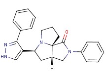(3aS*,5S*,9aS*)-2-phenyl-5-(3-phenyl-1H-pyrazol-4-yl)hexahydro-7H-pyrrolo[3,4-g]pyrrolizin-1(2H)-one